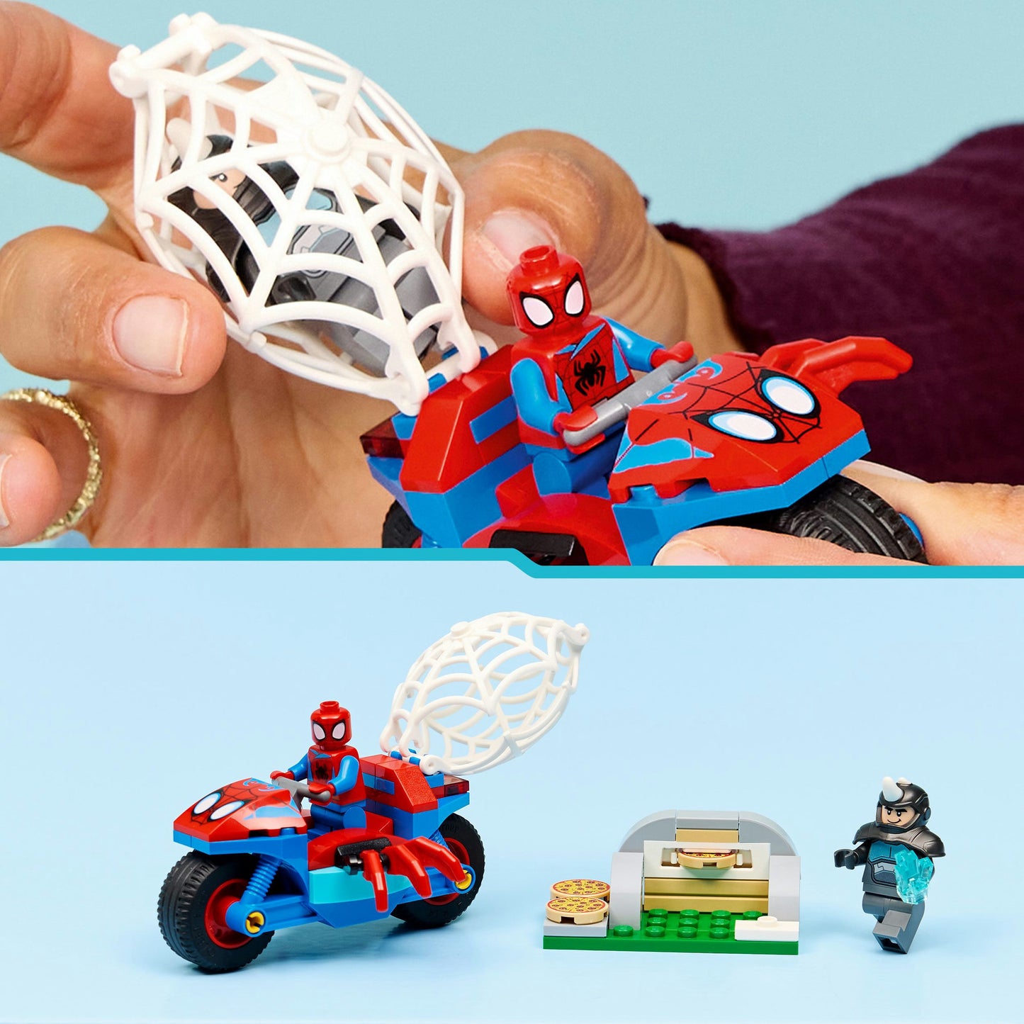 LEGO marvel 11206 spidey op zijn motor vs. rhino
