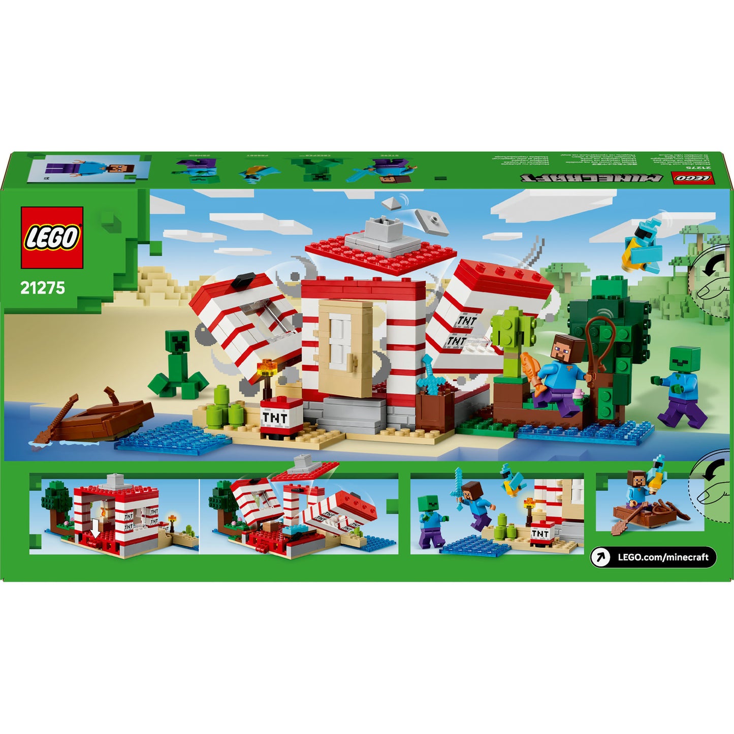 LEGO minecraft 21275 het tnt junglehuis