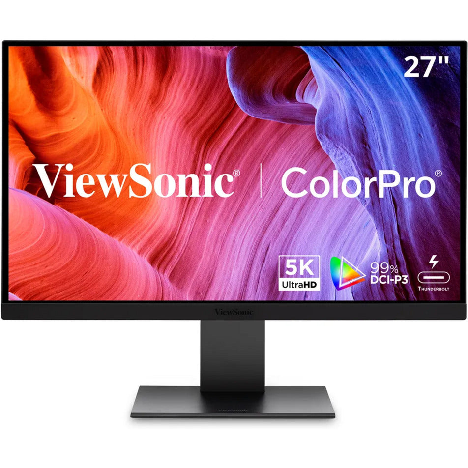 ViewSonic vp2788-5k mac-compatible 27 4k uhd monitor (zwart, 2x thunderbolt 4, 1x hdmi, 1x displayport, usb-a, usb-c)