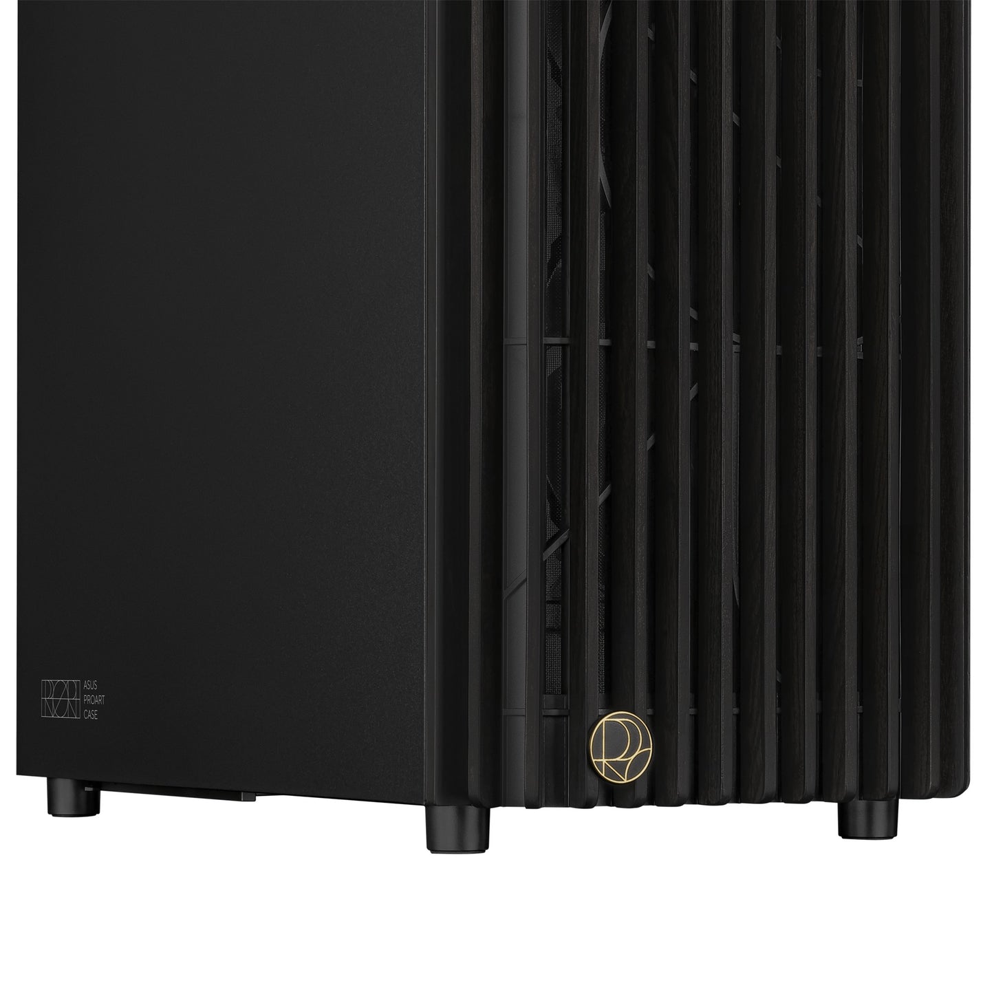 ASUS proart pa401 wood edition - metal panel midi tower behuizing (zwart | 2x usb-a | 1x usb-c)