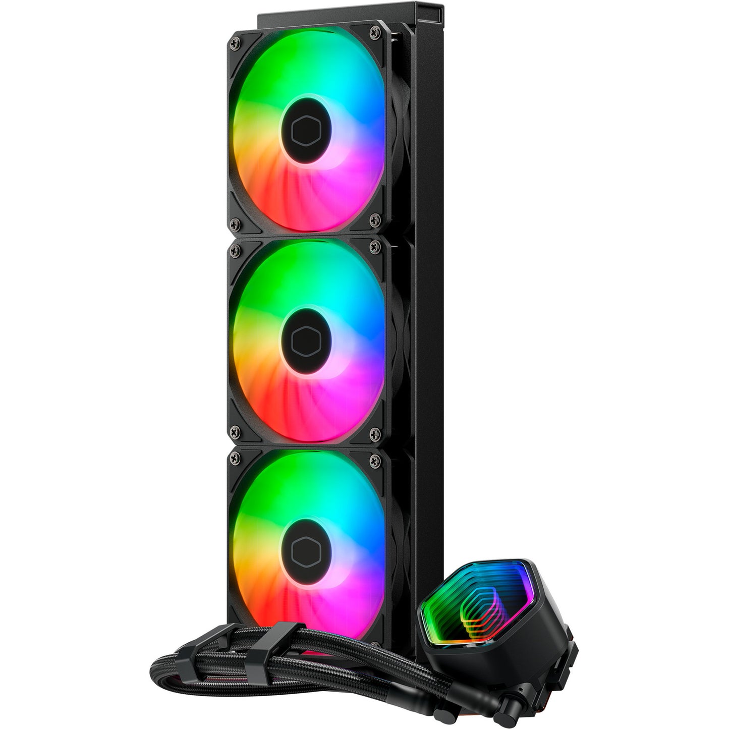 Cooler Master masterliquid 360 core ii argb waterkoeling (zwart, 4-pins pwm fan-connector)