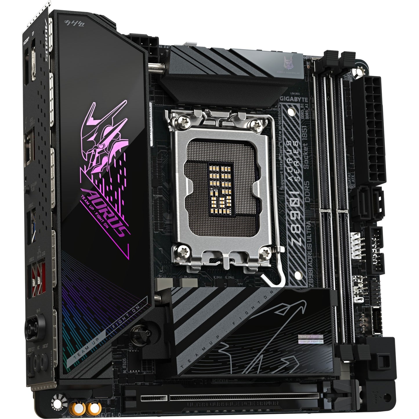 GIGABYTE z890i aorus ultra socket 1851 moederbord (raid, 2.5gb-lan, wi-fi 7, bt, sound, mini-itx)