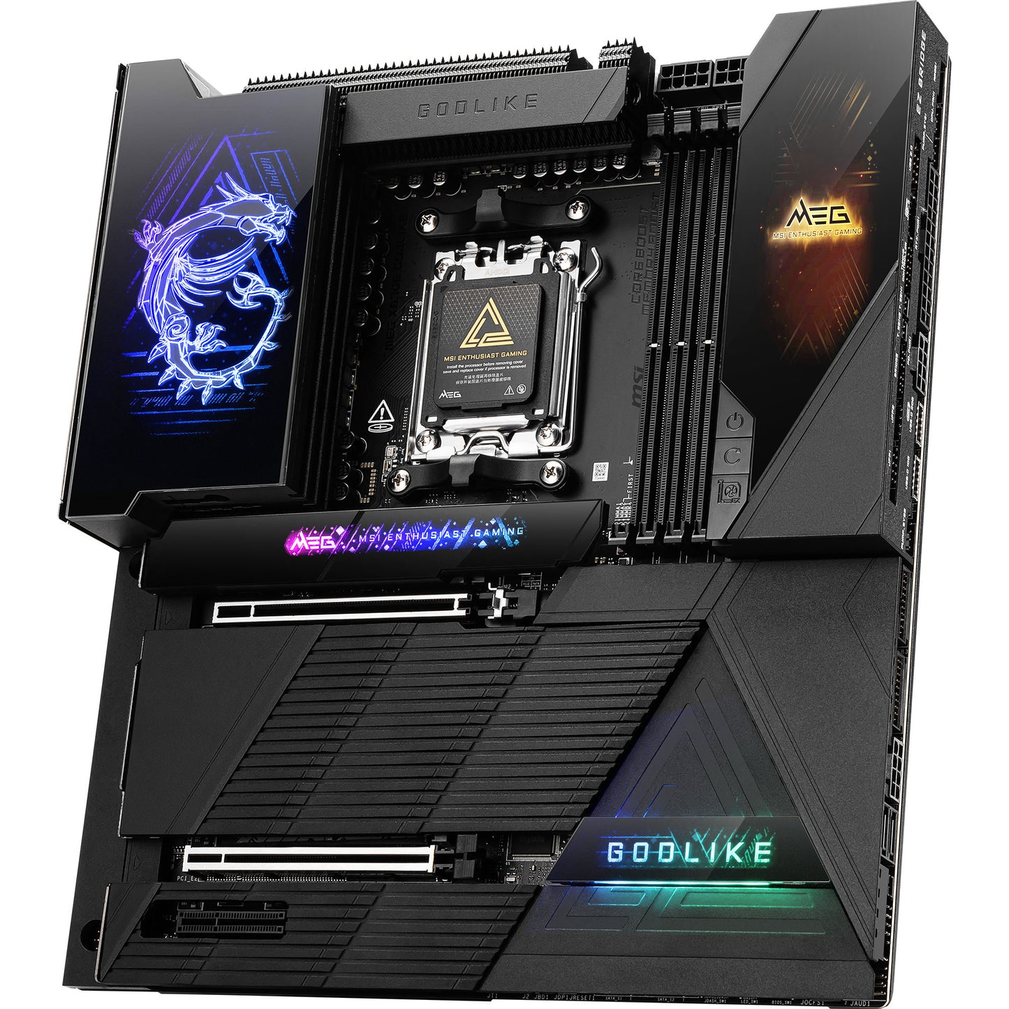MSI meg x870e godlike socket am5 moederbord (5gb-lan, 10gb-lan, wlan, bt, sound, atx)