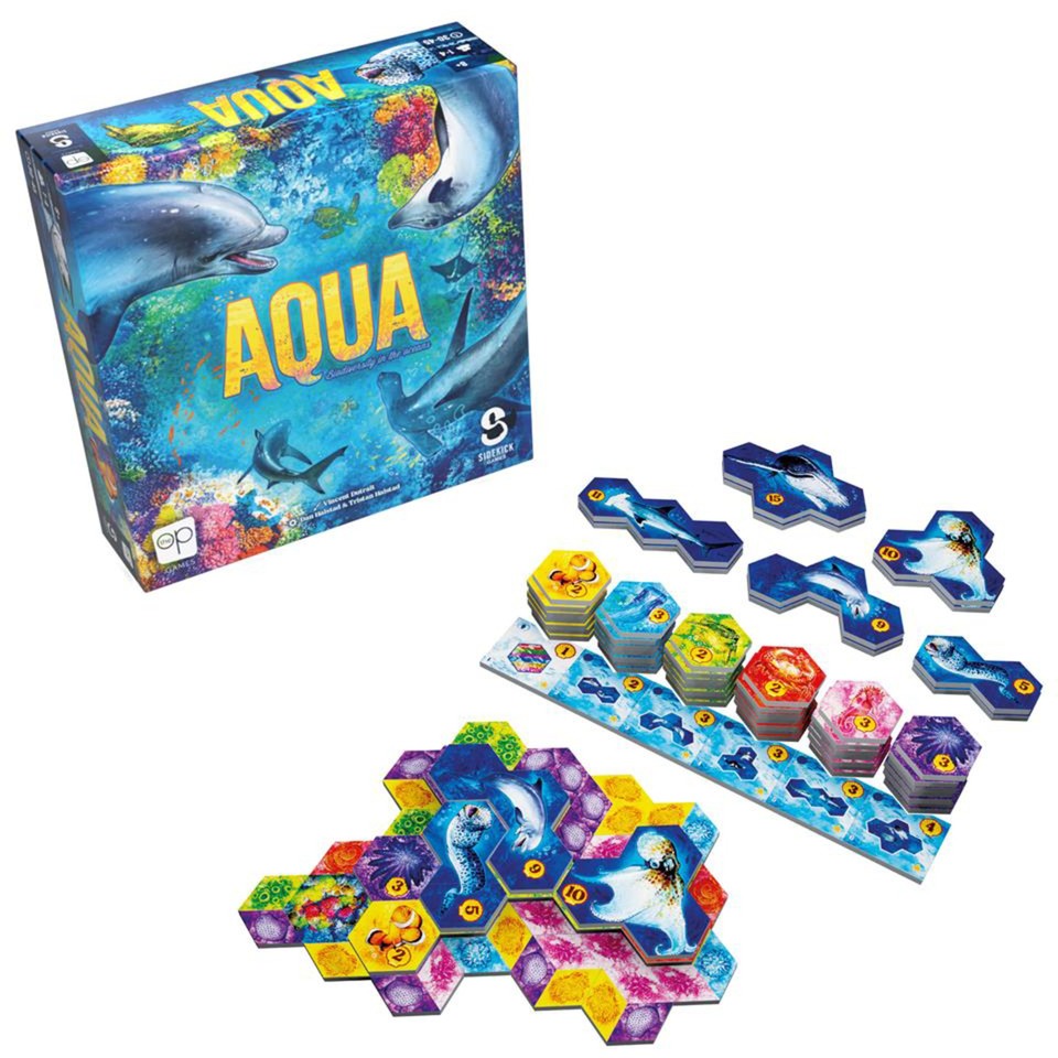 Ty European player network aqua: biodiversi in the oceans bordspel (engels, 1 - 4 spelers, 30 - 45 minuten, vanaf 8 jaar)
