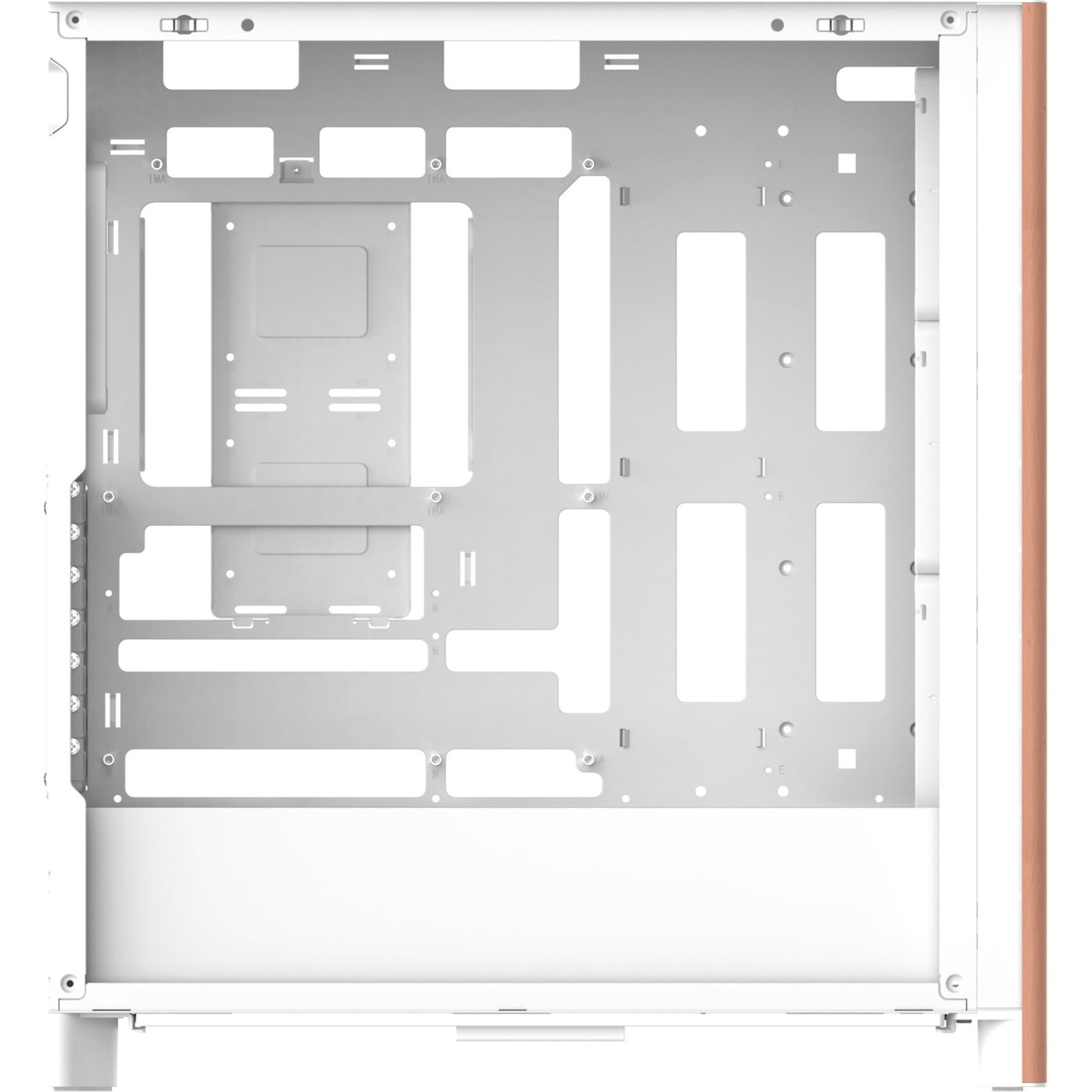 Thermaltake s370 ws snow midi tower behuizing (wit | 2x usb-a | 1x usb-c | tempered glass)
