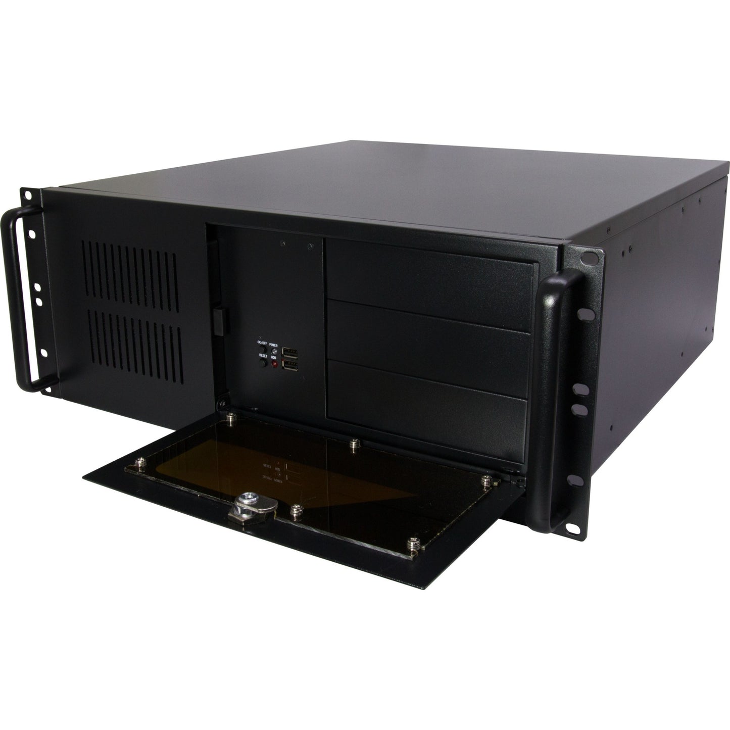 Inter-Tech ipc 4088-s rack behuizing (zwart | 2x usb-a)