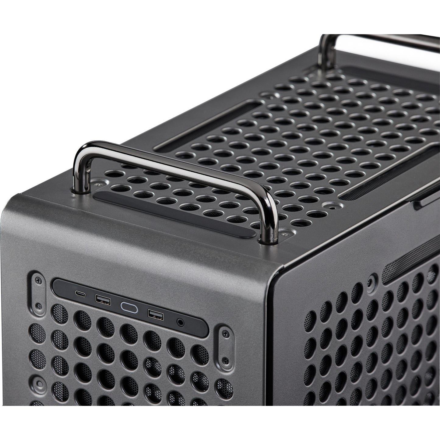 Cooler Master qube 540 stardust iron midi tower behuizing (zwart | 2x usb-a | 1x usb-c | tempered glass)