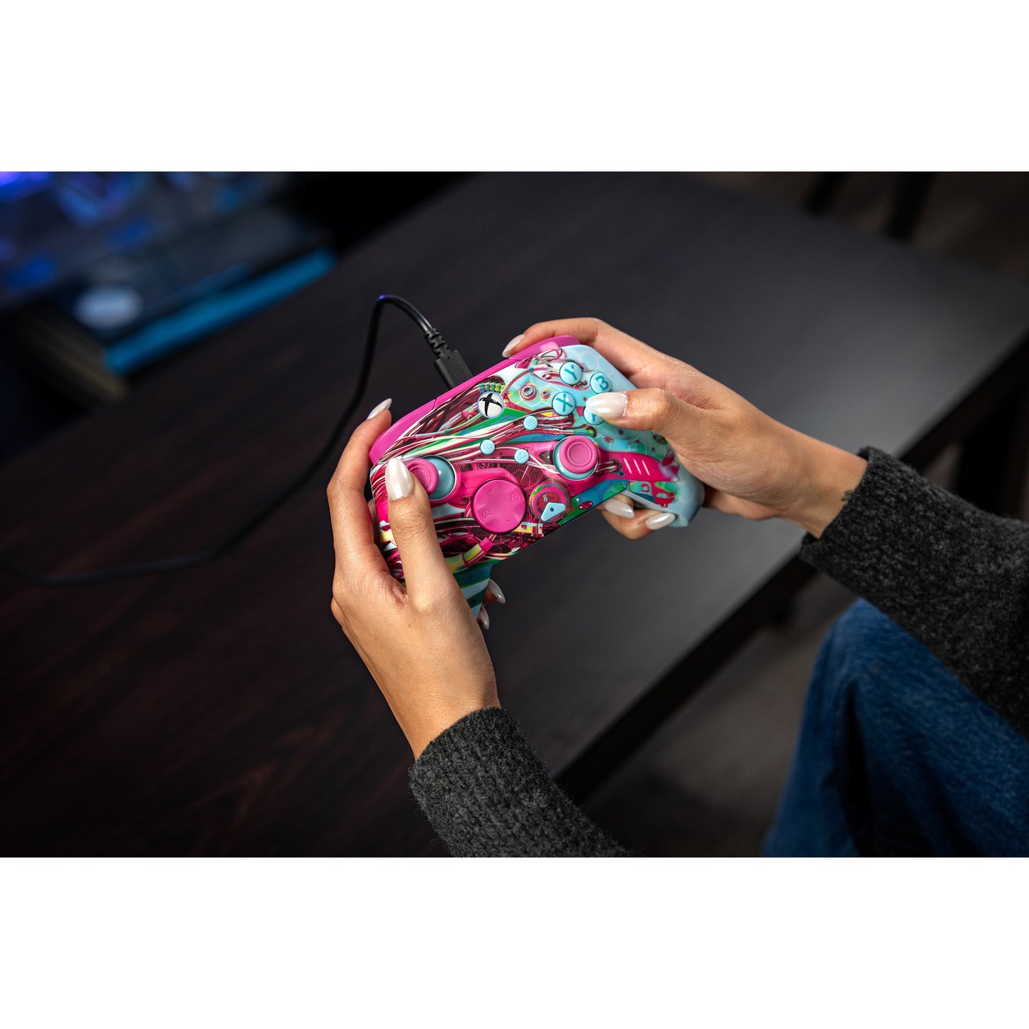 Turtle Beach pdp rematch glow geavanceerde bedrade controller (android dreams, xbox serie x|s, xbox one, pc)