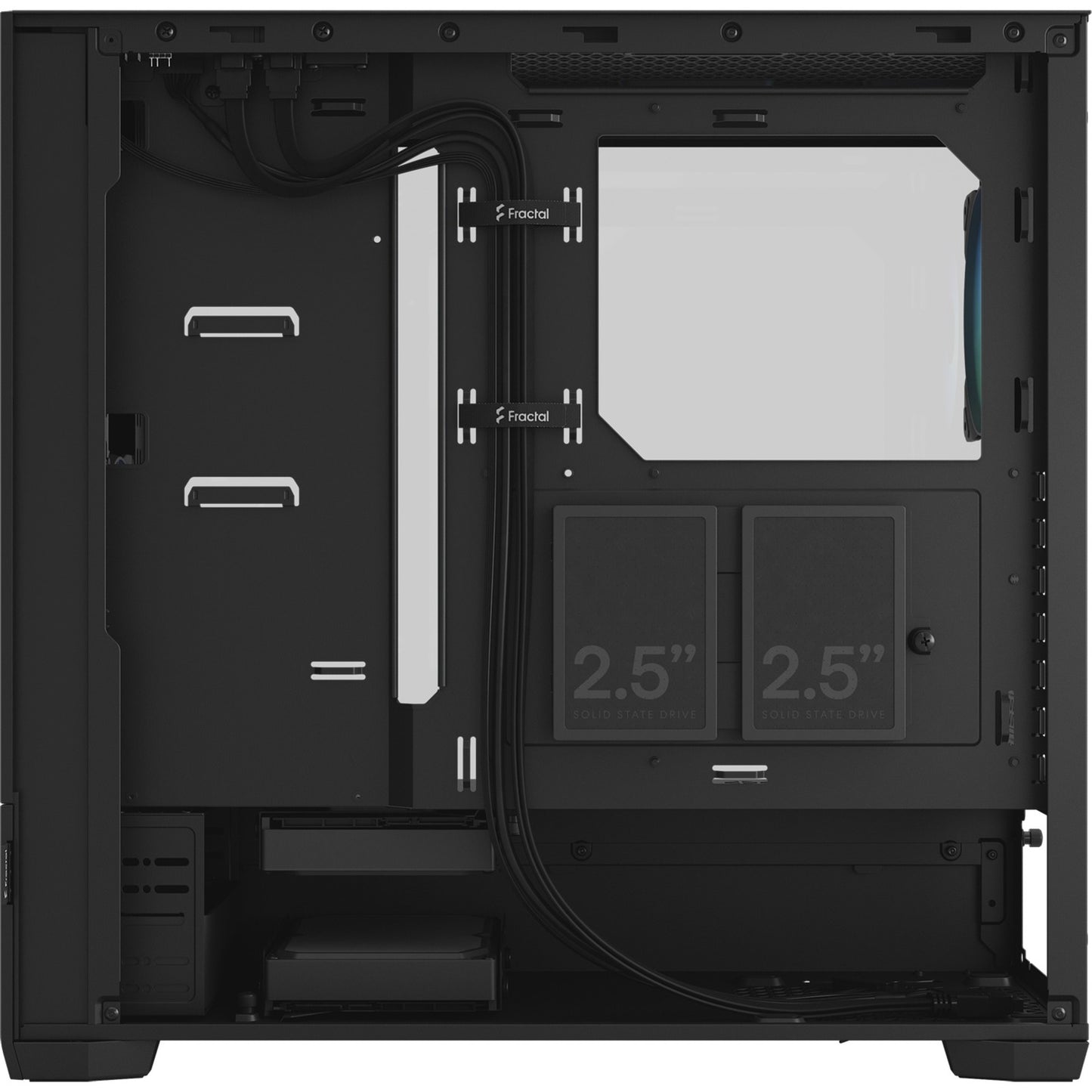 Fractal Design pop air rgb midi tower behuizing (zwart | 2x usb-a | rgb | tempered glass)