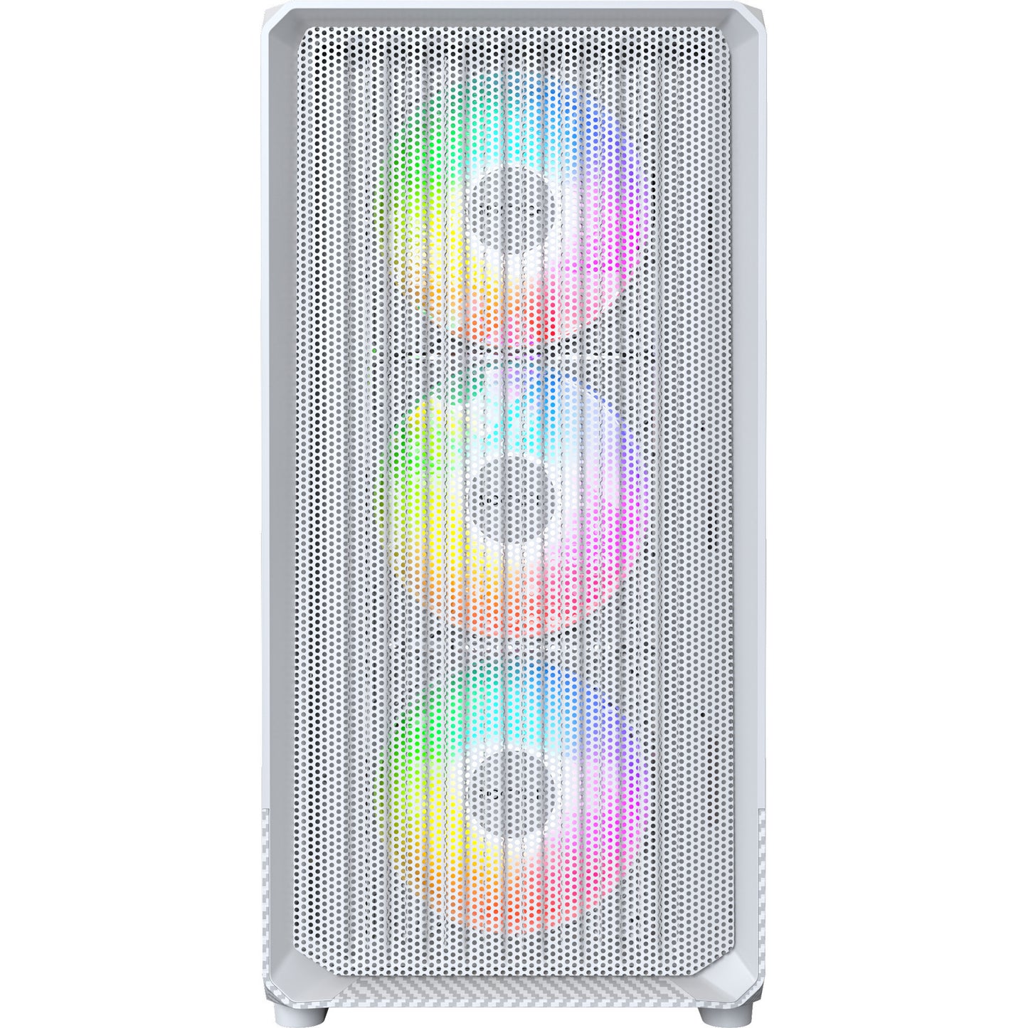 Montech x5m midi tower behuizing (wit | 2x usb-a | 1x usb-c | rgb | tempered glass)