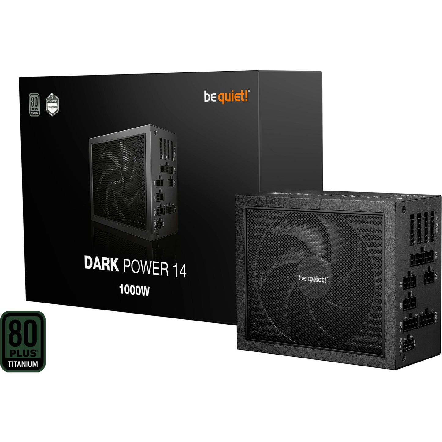 Be Quiet! dark power 14 modulaire 1000 watt voeding (zwart, 1x 12v-2x6, 4x pcie)