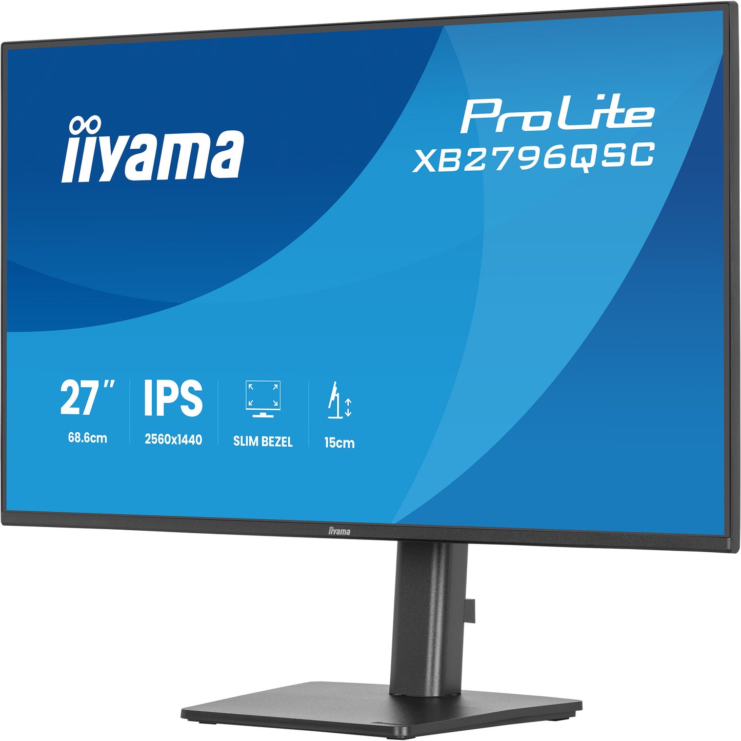 Iiyama prolite xb2796qsc-b1 27 monitor (zwart (mat), 75 hz, hdmi, usb-c, audio)