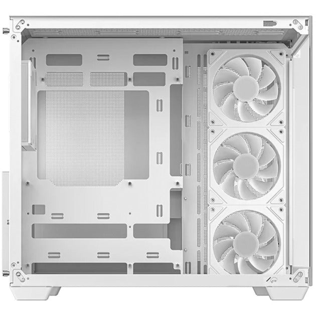 DeepCool cg530 4f midi tower behuizing (wit | 2x usb-a | 1x usb-c | rgb | tempered glass)