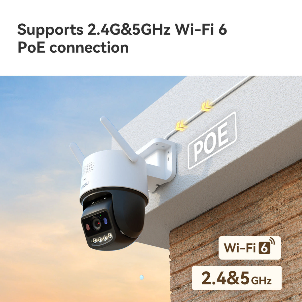 Imou Titan Pro 6MP beveiligingscamera (Wit, 6 MP (3200x1800), PoE, Wifi 6)