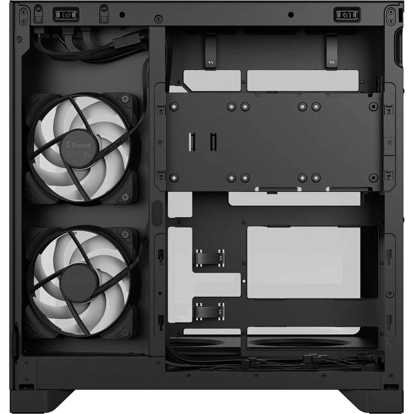 Fractal Design pop 2 vision rgb midi tower behuizing (zwart | 1x usb-a | 1x usb-c | rgb | tempered glass)