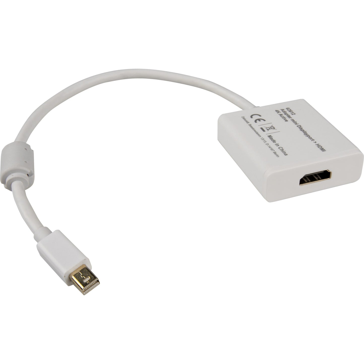 DeLOCK mini displayport > hdmi adapter (wit, 0,2 meter, 4k)