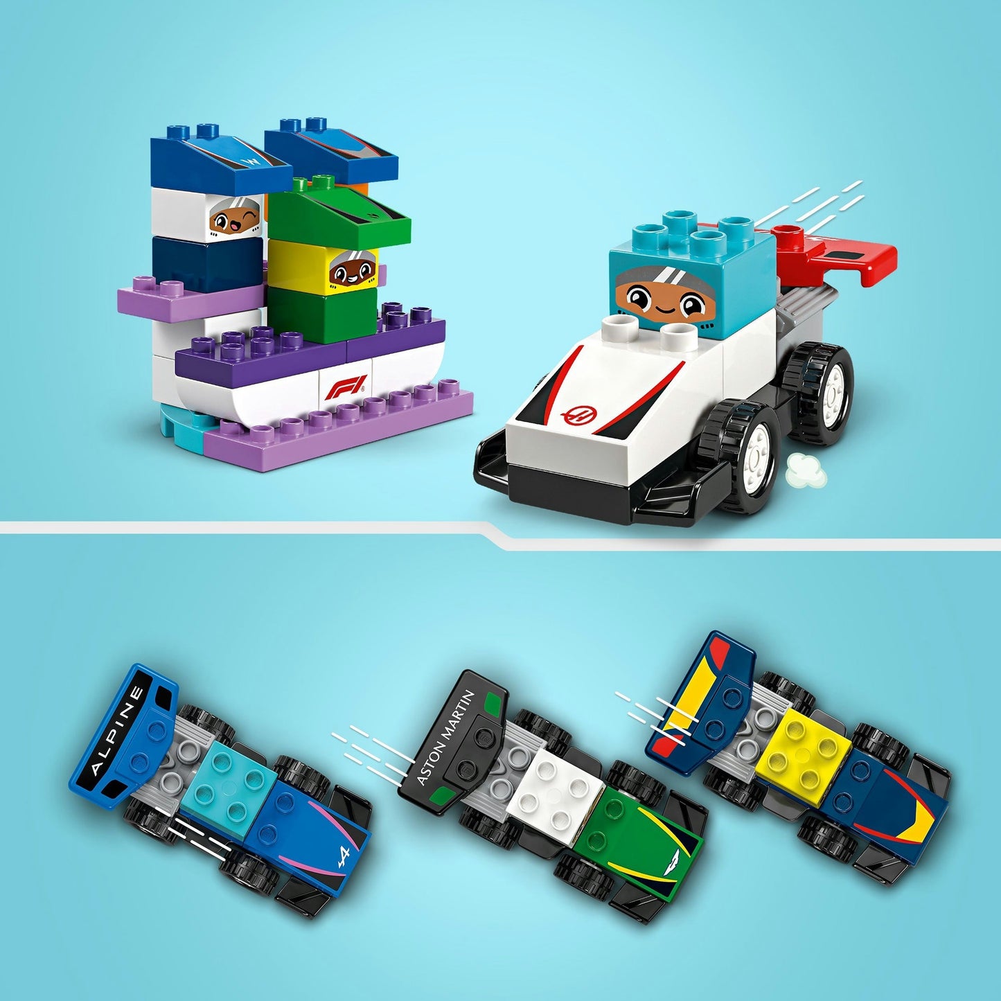 LEGO duplo town 10445 f1 team racewagens en coureurs