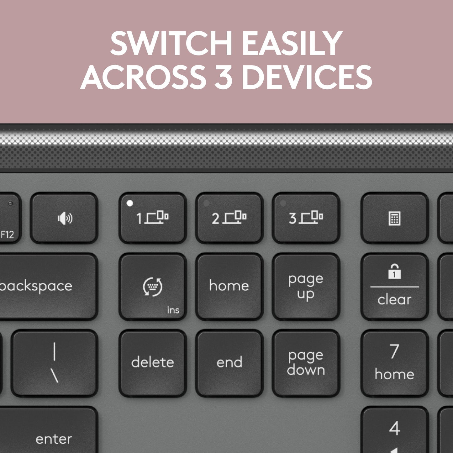 Logitech mk950 signature slim draadloze desktopset (grafiet, us-international lay-out (qwerty), 400 - 4000 dpi)