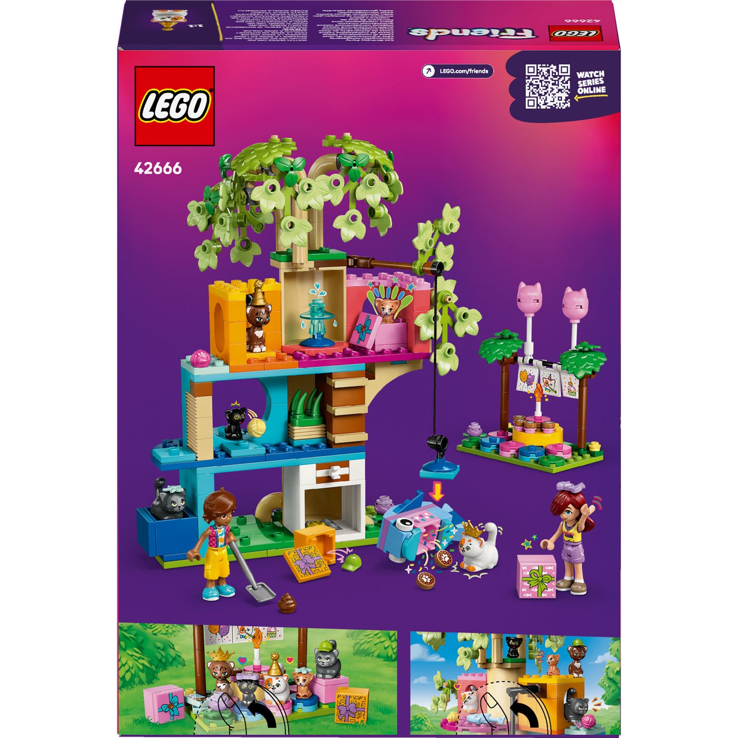 LEGO friends 42666 kattenverjaardagsfeestje en boomhut