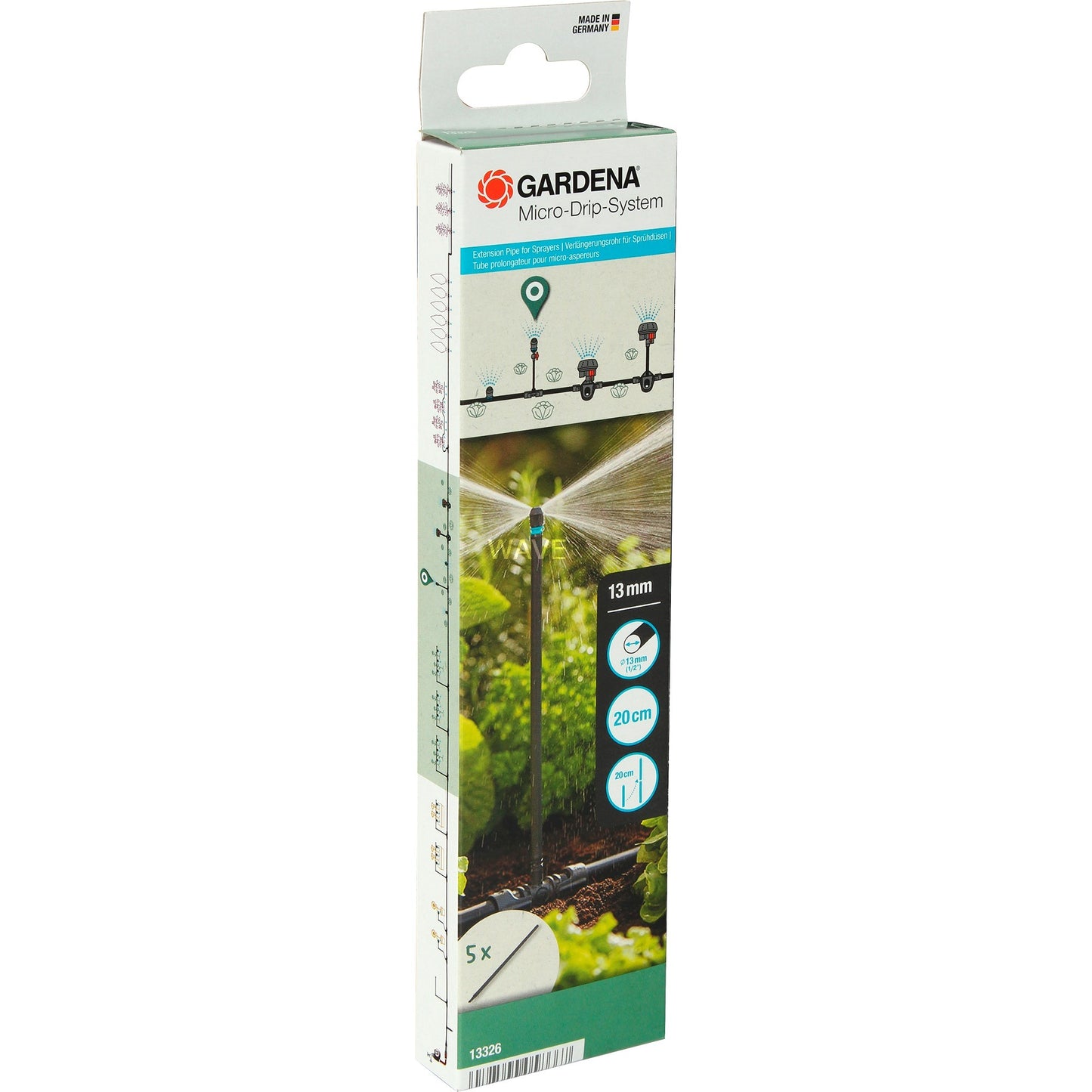 GARDENA verlengbuis voor sproeiers (zwart, 5 stuks)
