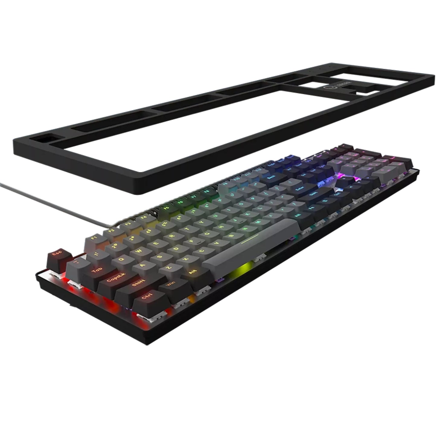 LORGAR azar 514 rgb mechanisch gaming toetsenbord (zwart, us lay-out (qwerty), logar dream, 100%, rgb)