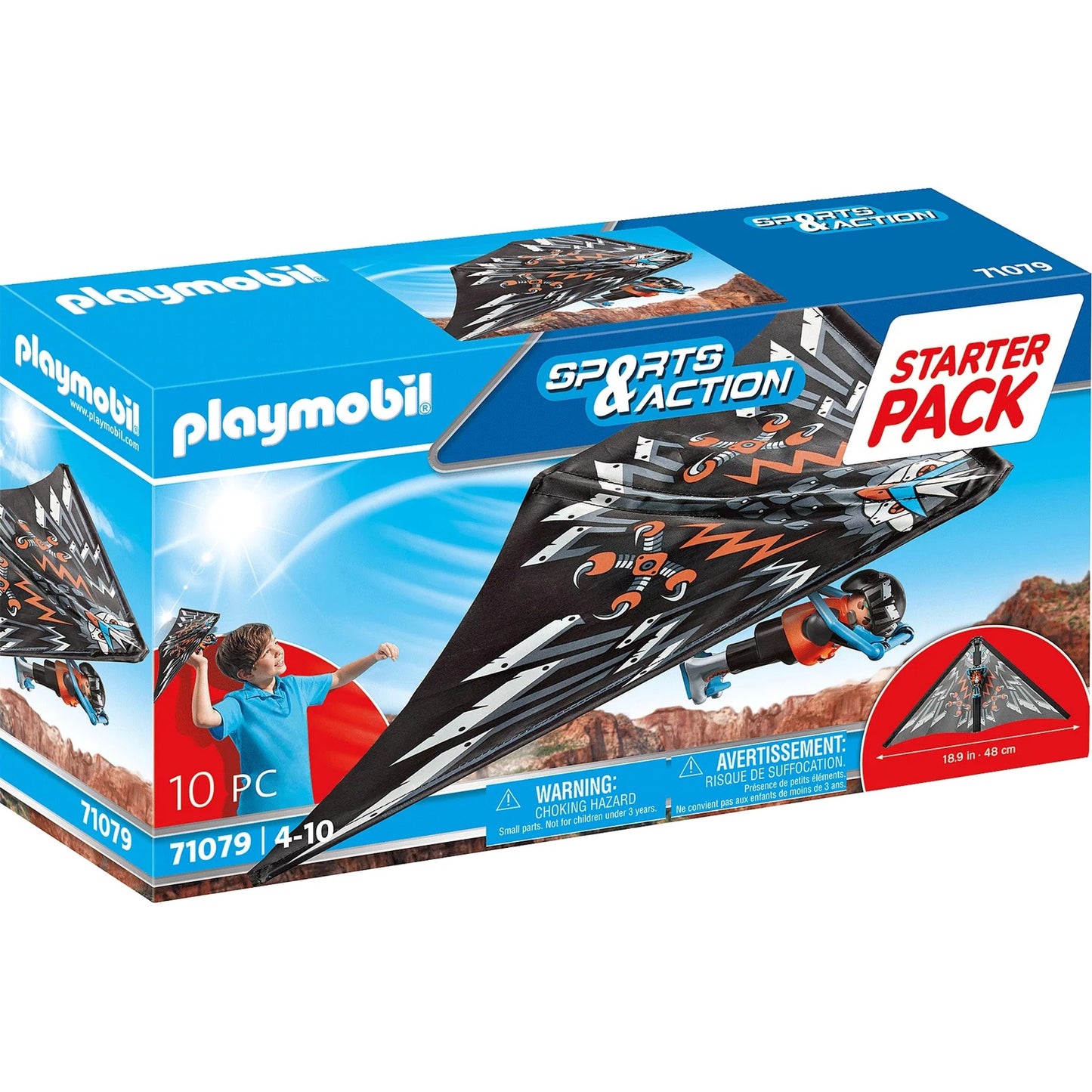 PLAYMOBIL sports action - starterpack deltavlieger constructiespeelgoed (71079)