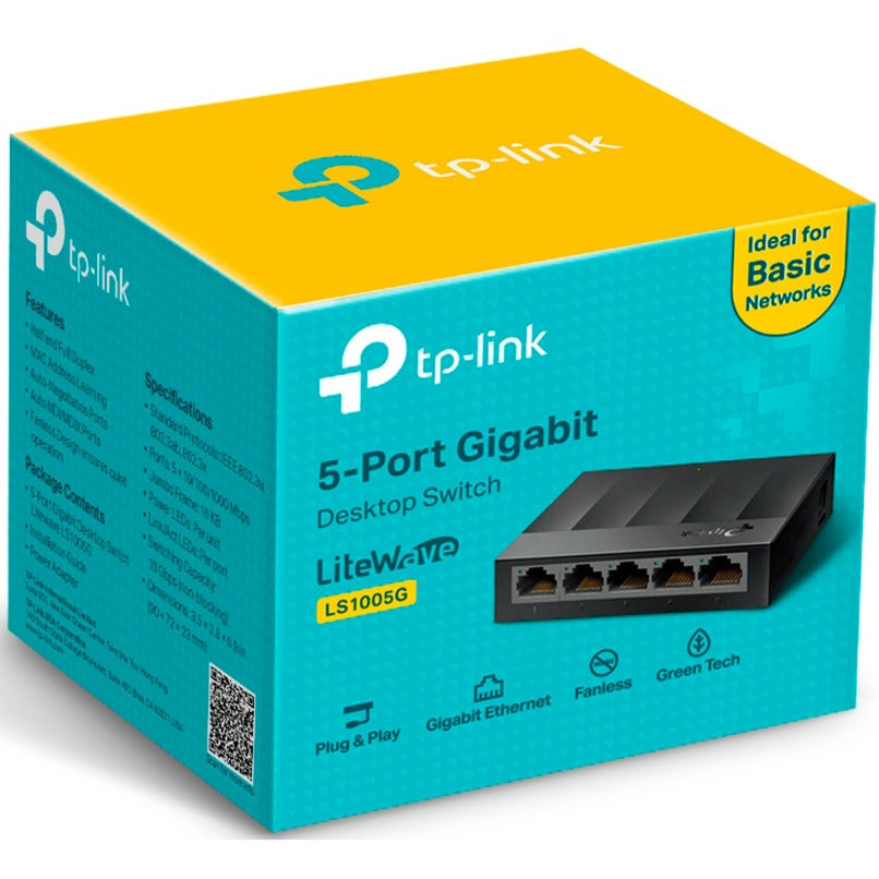 TP-Link ls1005g switch (zwart, unmanaged)