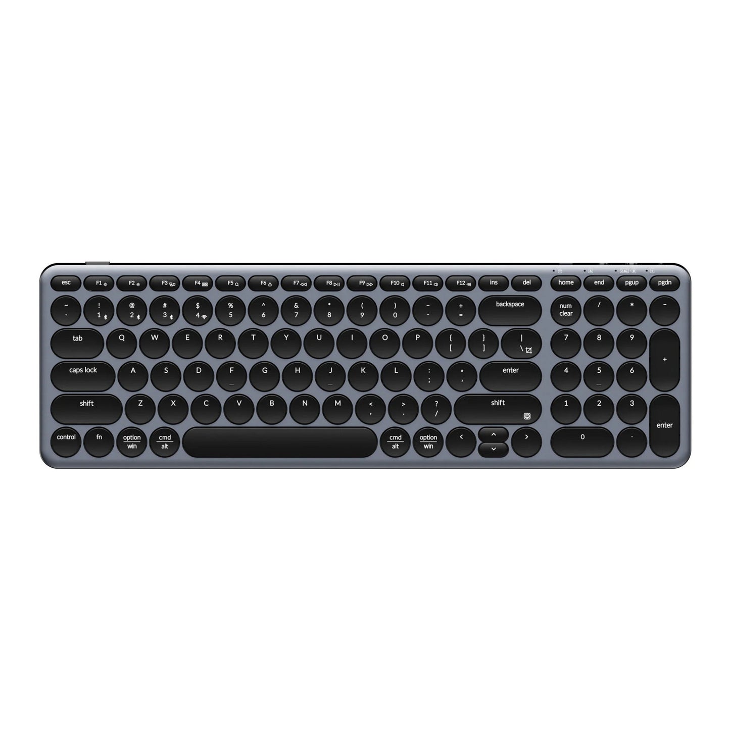 Keychron b4 pro-k1 toetsenbord (grijs, us lay-out (qwerty), scissor switches, 96%, abs keycaps, 2.4 ghz | bluetooth | usb)