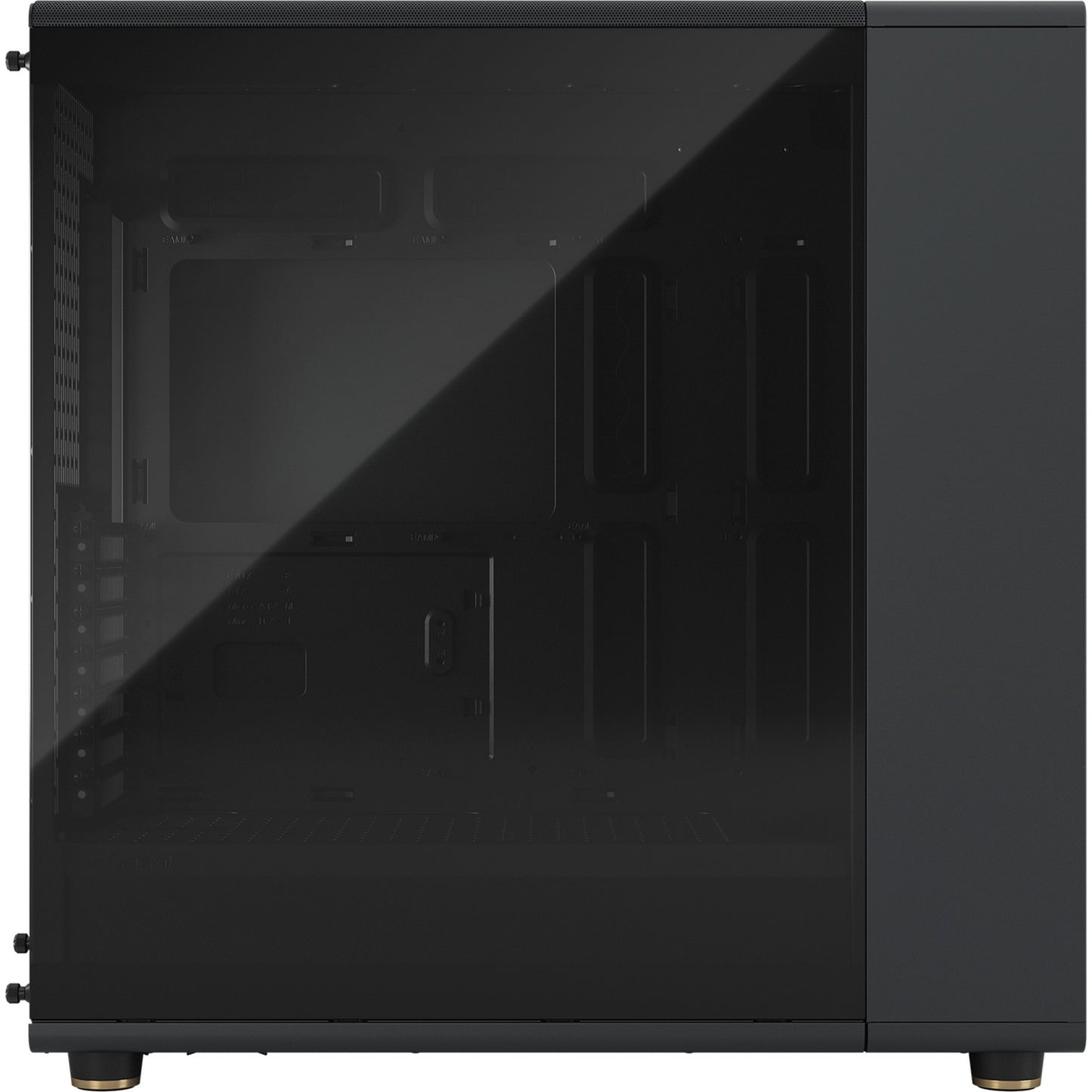 Fractal Design north xl midi tower behuizing (zwart houtkleur | 2x usb-a | 1x usb-c | tempered glass)
