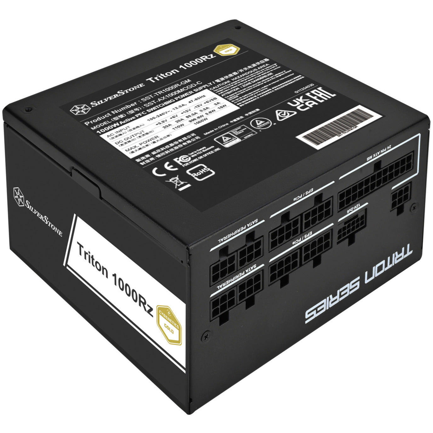 SilverStone triton 1000rz modulaire 1000 watt voeding (zwart, 1x 12v-2x6, 4x pcie)