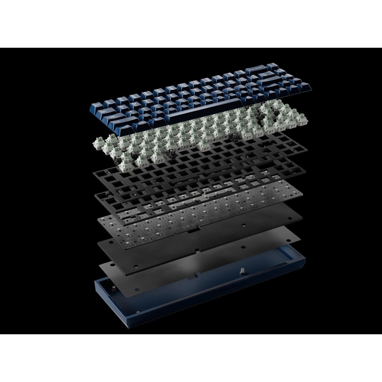 Keychron q16 he 8k magnetic switch keyboard (blauw, us lay-out (qwerty), ultra-fast lime, 65%, rgb, hot swap, 8k)
