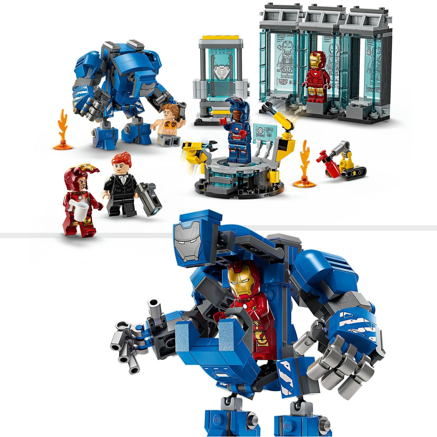 LEGO marvel 76315 iron mans laboratorium harnasruimte