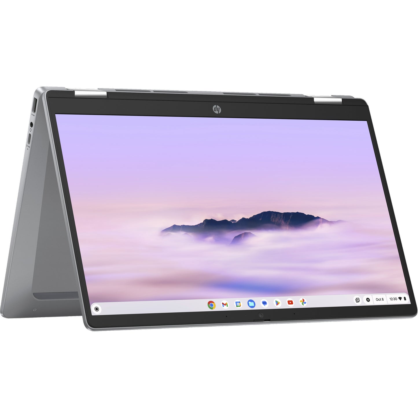 HP chromebook x360 14b-cd0075nd (a12m4ea) 14 2-in-1 laptop (zilver | core i3-n305 | uhd graphics | 8 gb | 256 gb ufs | touch)