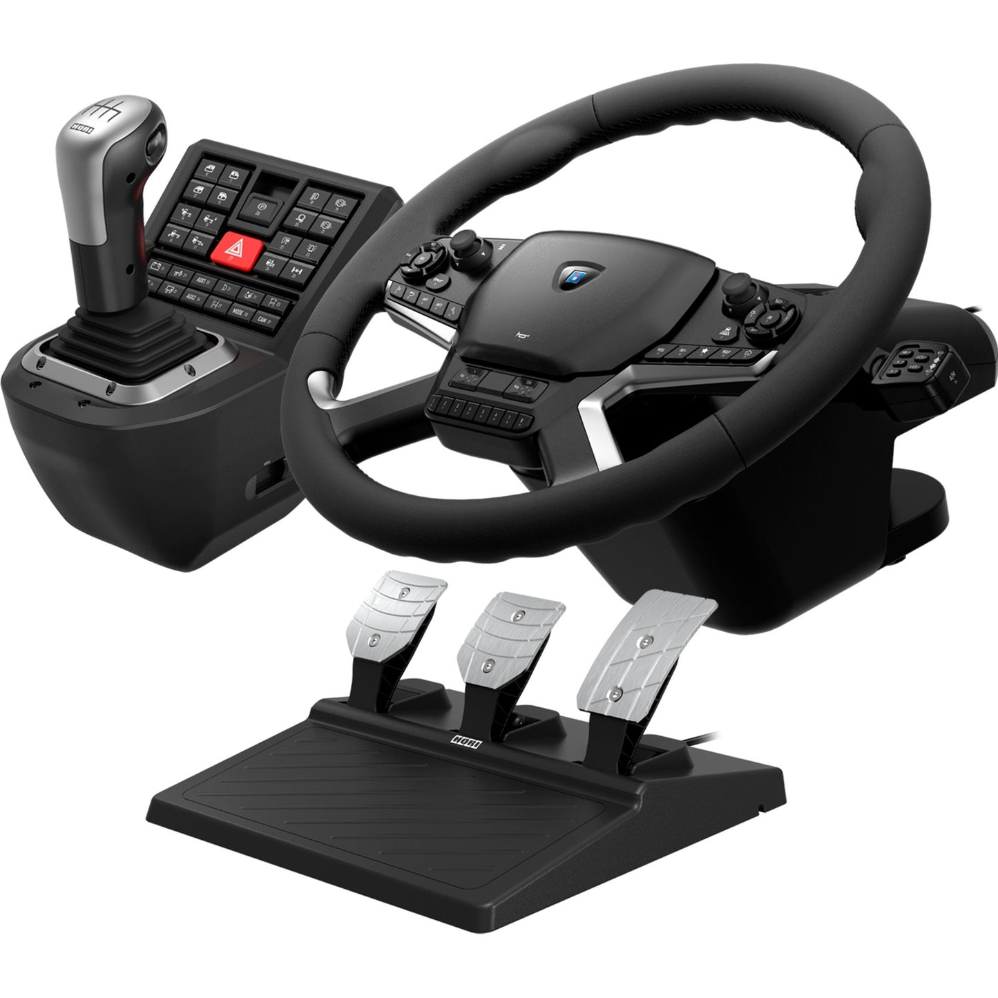 HORI force feedback truck control system simulatorset (zwart zilver)