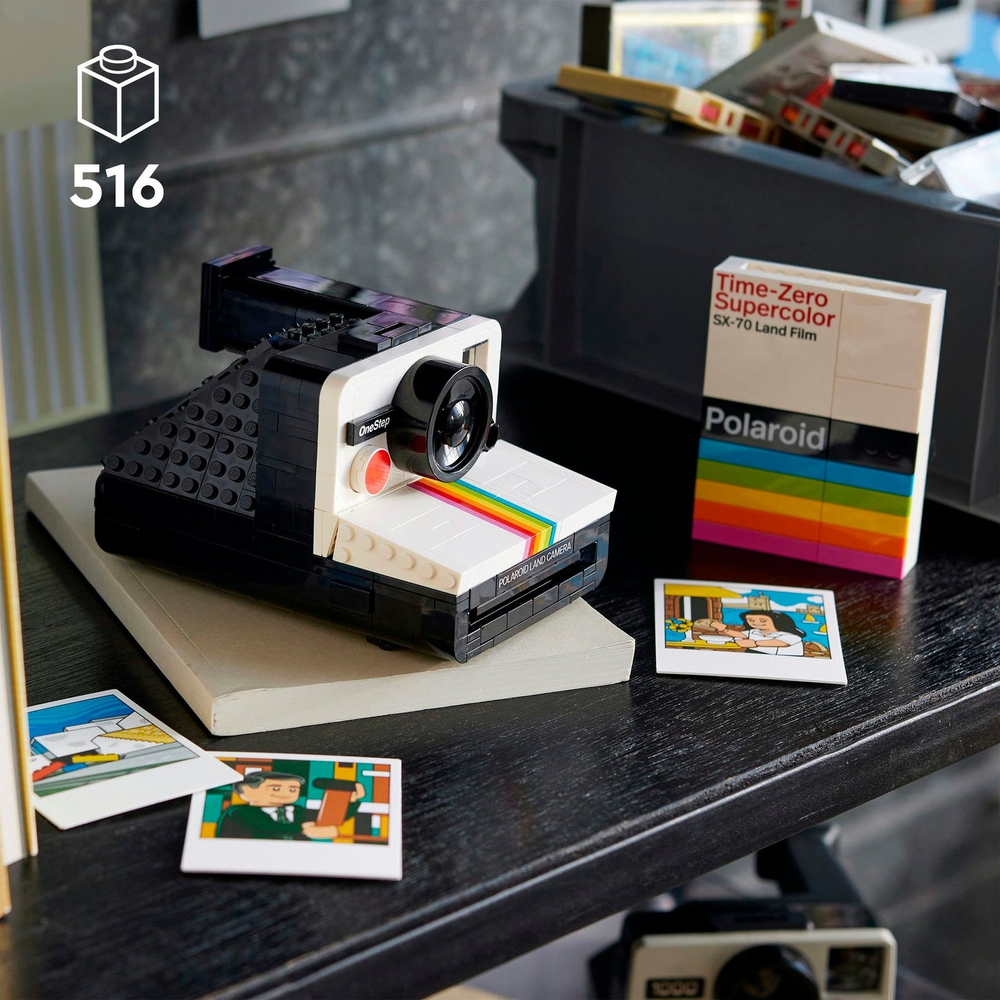LEGO ideas polaroid onestep sx-70 camera constructiespeelgoed (21345)