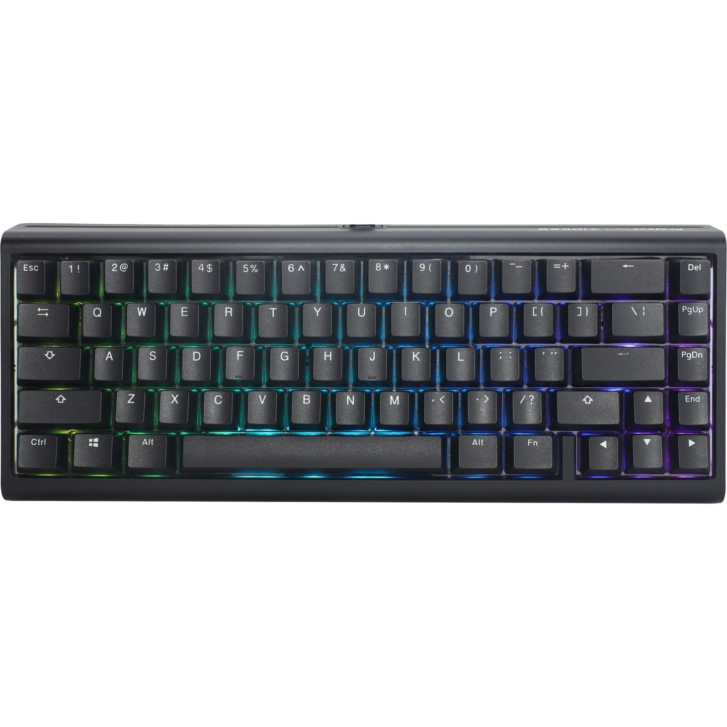 Ducky projectd tinker 65 met qmk via rgb mechanisch toetsenbord (zwart, us lay-out (qwerty), cherry mx blue, 65%, rgb leds, double-shot pbt, hot-swappable, gasket mount)