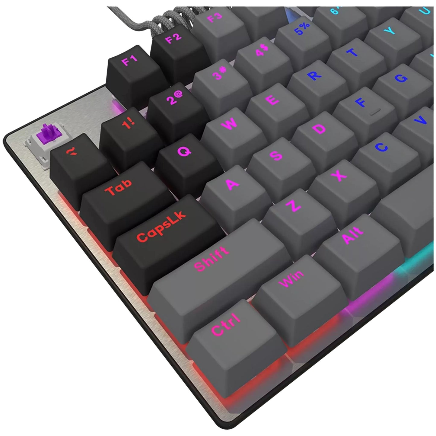 LORGAR azar 514tkl rgb mechanisch gaming toetsenbord (zwart, us lay-out (qwerty), logar dream, 80% (tkl), rgb)