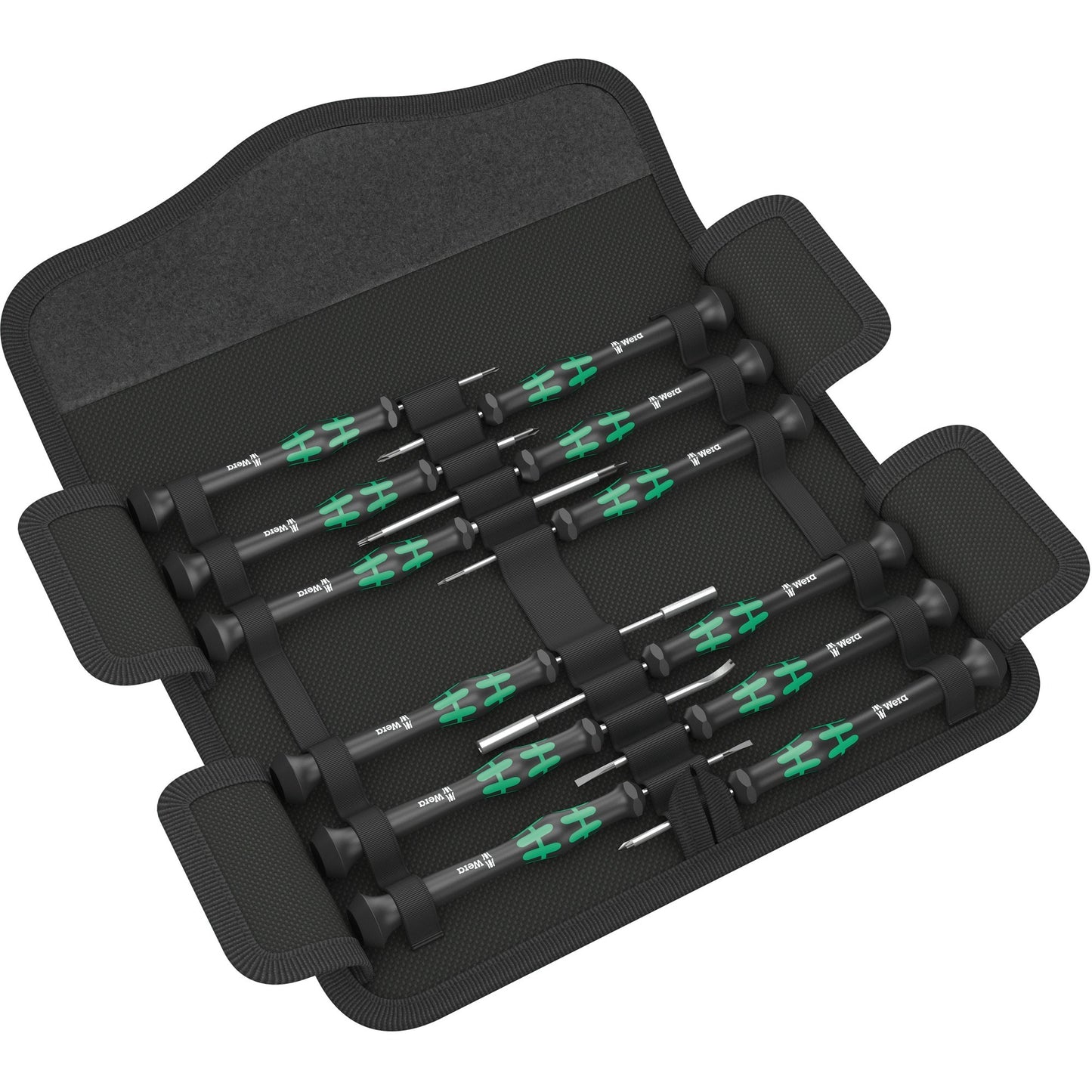 Wera compakt micro 21 esd 1 schroevendraaier (zwart groen, voor elektrische apparaten)