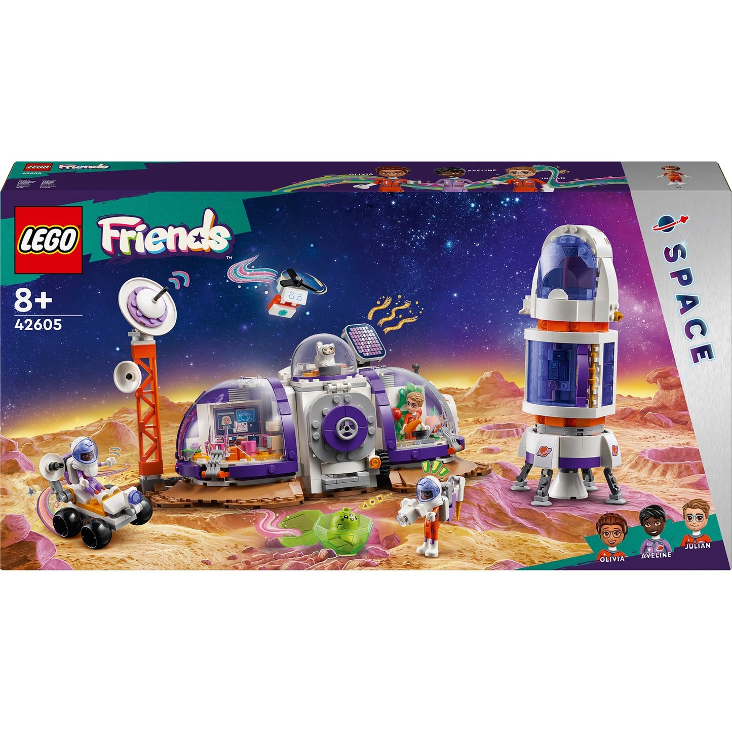 LEGO friends - ruimtebasis op mars en raket constructiespeelgoed (42605)