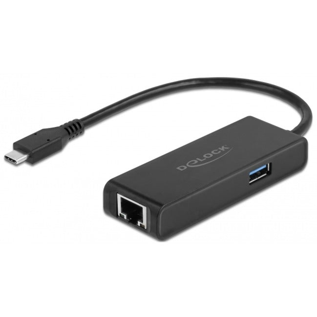 DeLOCK usb-c adapter naar 2,5 gigabit lan met usb-a female (zwart)