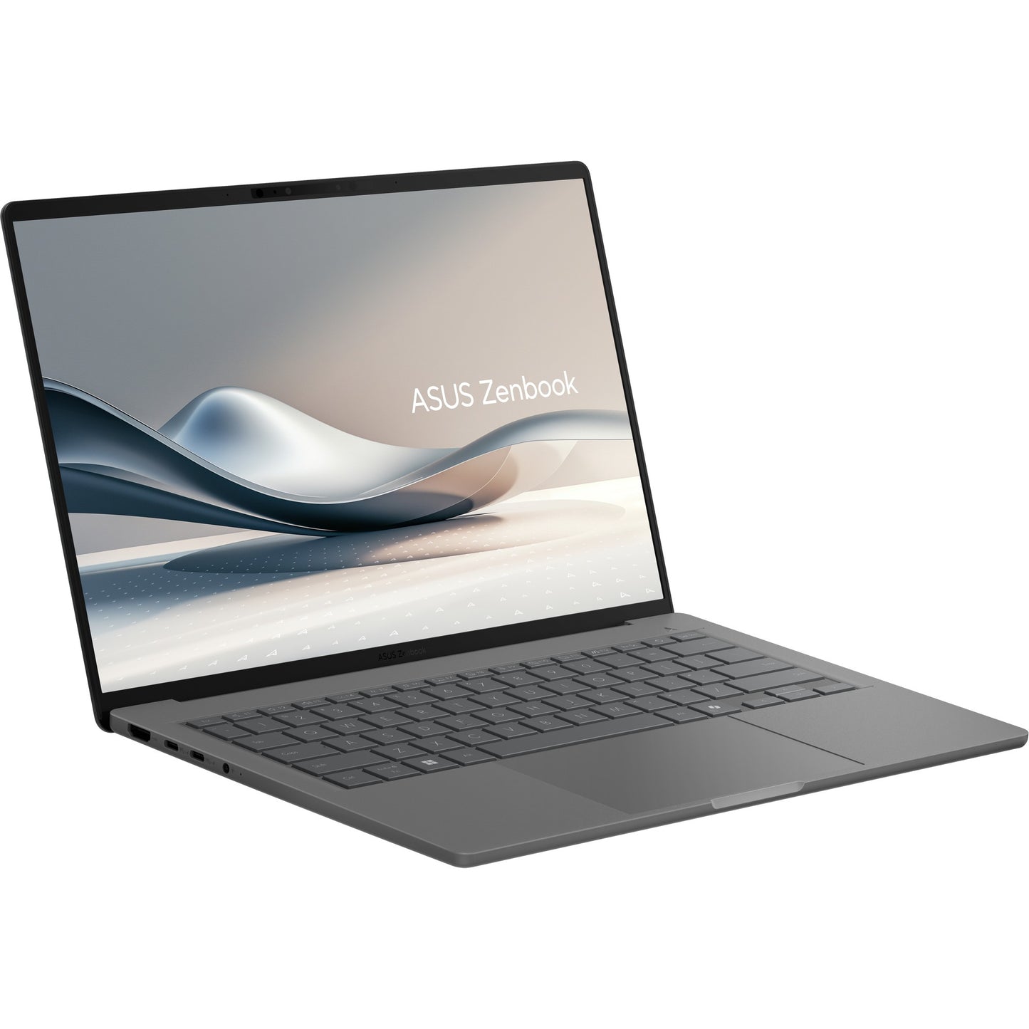 ASUS zenbook a14 ux3407qa-qd237w 14 copilot+ laptop (grijs | snapdragon x1-26-100 | adreno gpu | 16 gb | 1 tb ssd)