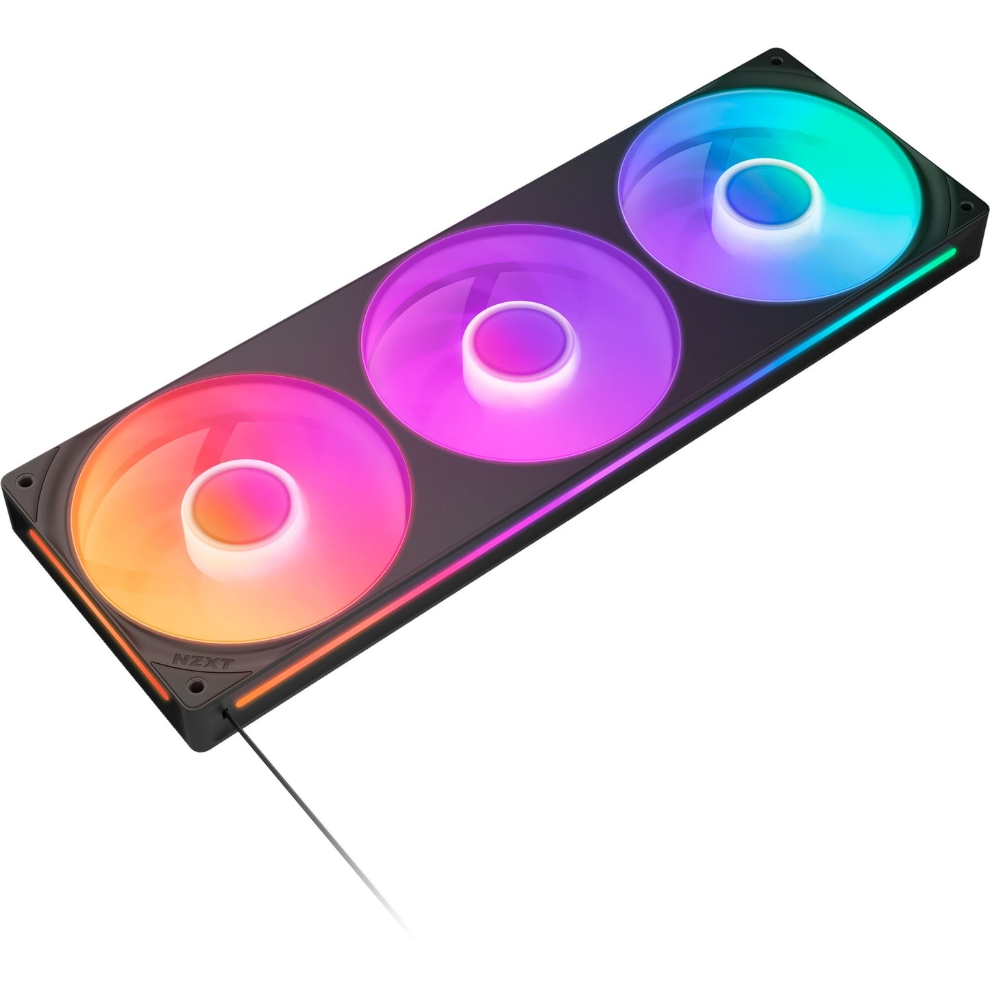 NZXT f360 rgb core case fans (zwart, 3 stuks, 360 x 120 x 26 mm)