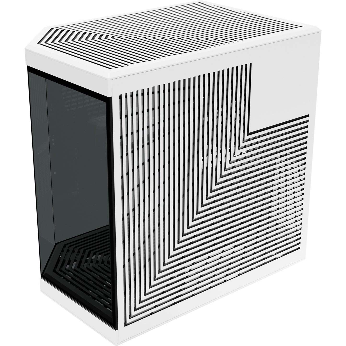 HYTE y70 midi tower behuizing (zwart wit | 2x usb-a | 1x usb-c | tempered glass)