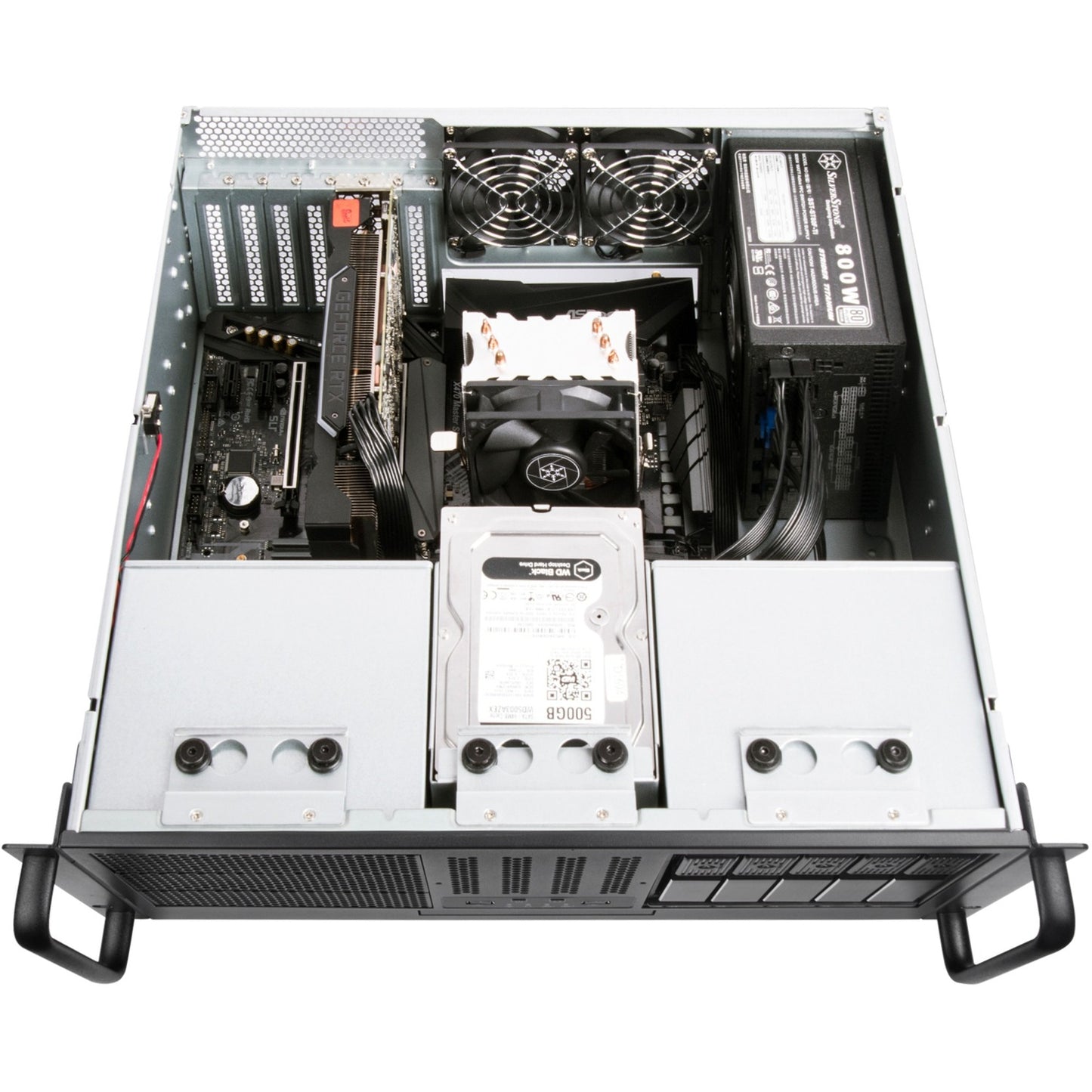 SilverStone rm41-506 rack behuizing (zwart | 2x usb-a 3.2 (5 gbit s))