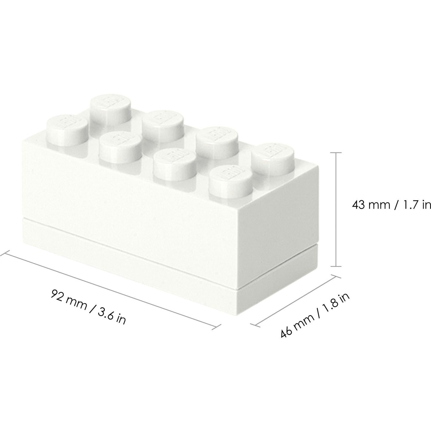 Room Copenhagen lego mini box 8 wit lunchbox (wit)