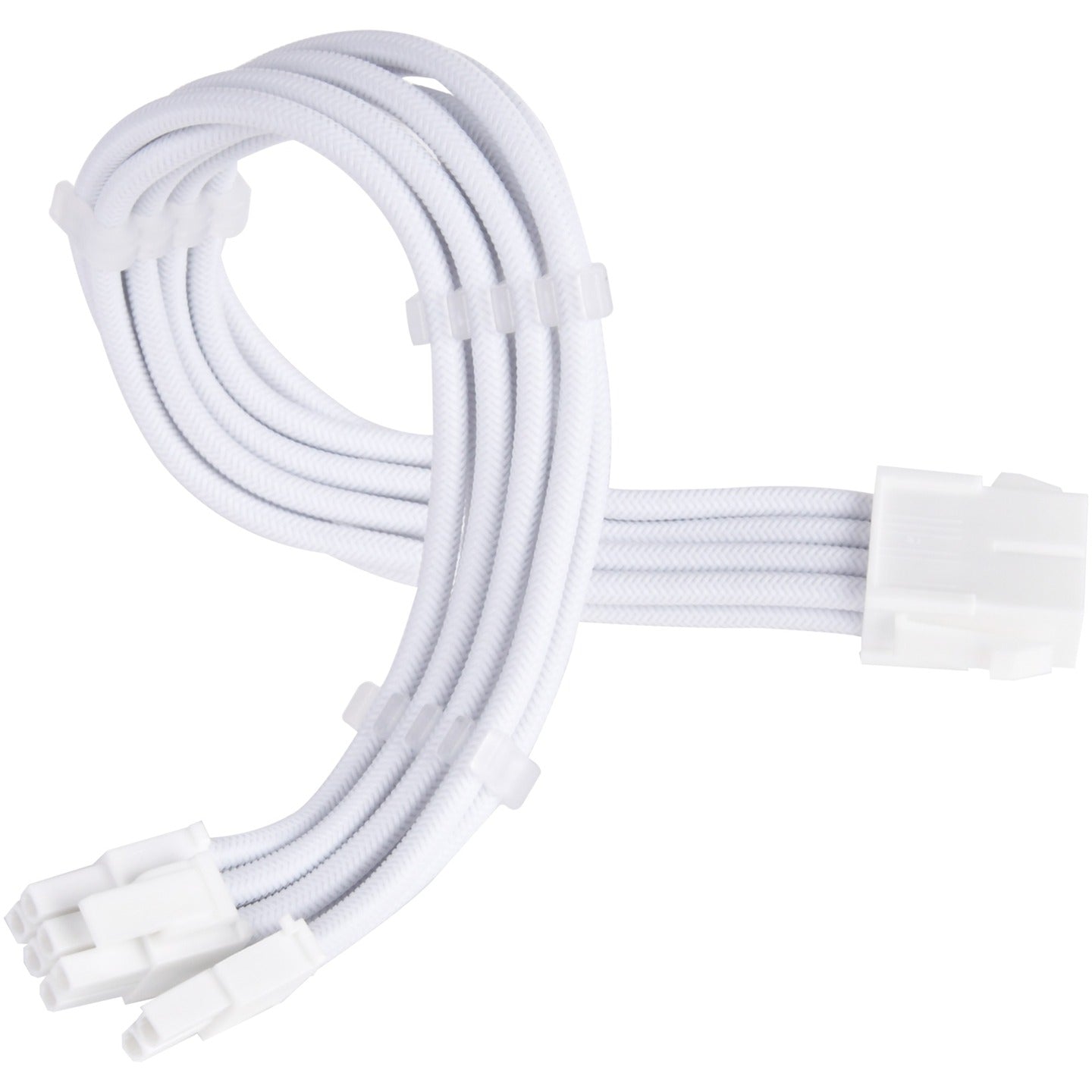 SilverStone sst-pp07e-pci8w-v2, pcie 8pin (6+2) verlengkabel (wit, 30 centimeter)