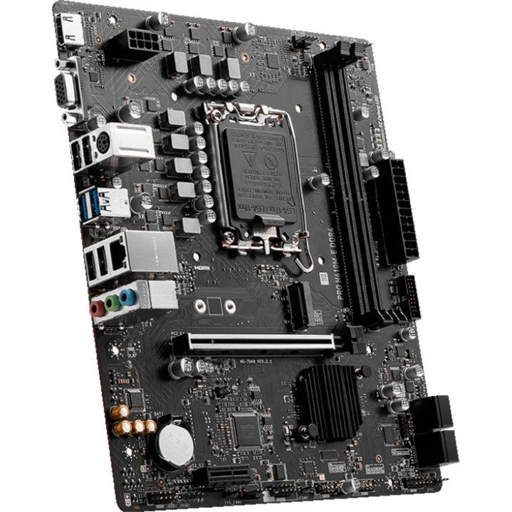 MSI pro h610m-e ddr4 socket 1700 moederbord (zwart, gb-lan, sound, µatx)