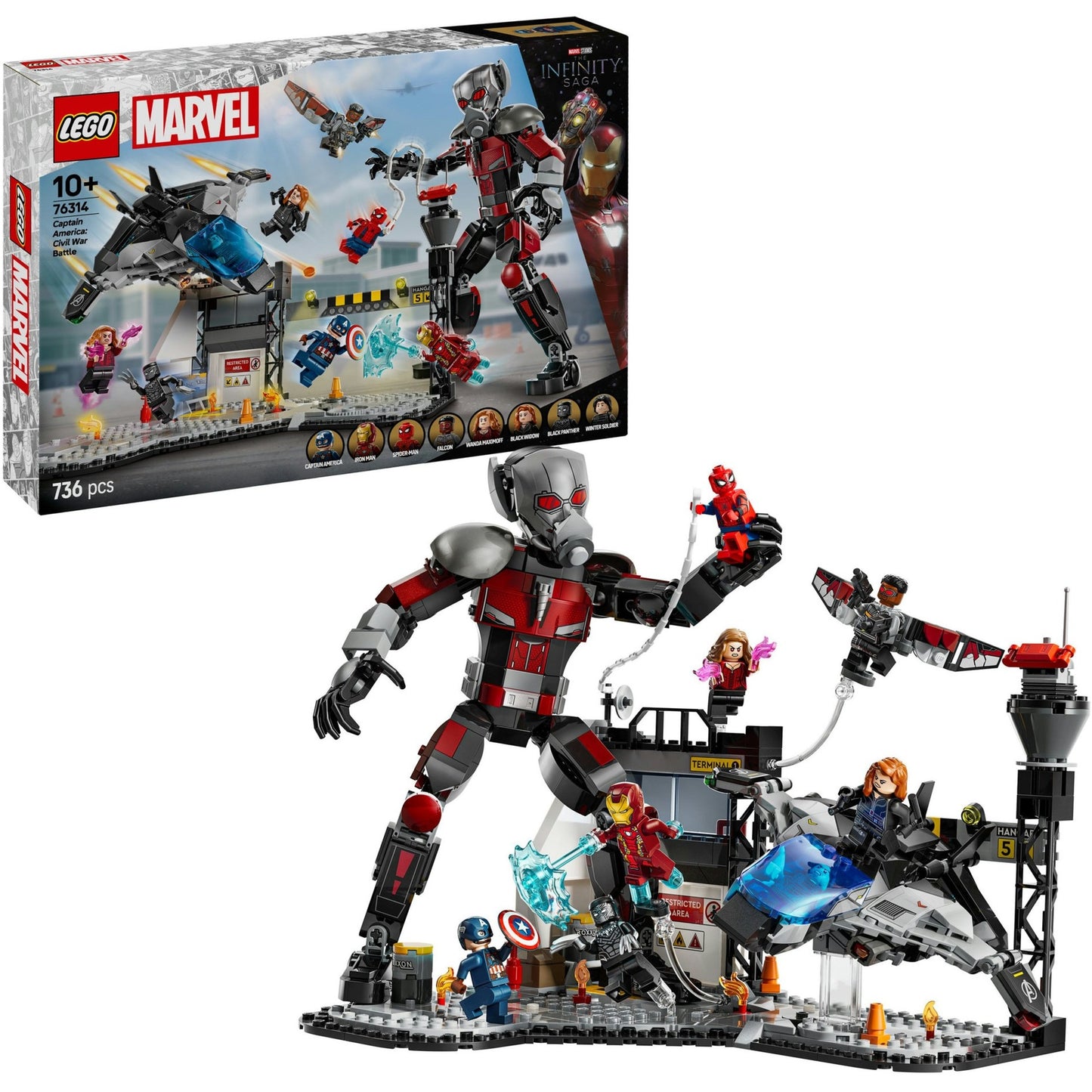 LEGO super heroes 76314 captain america civil war actiescene