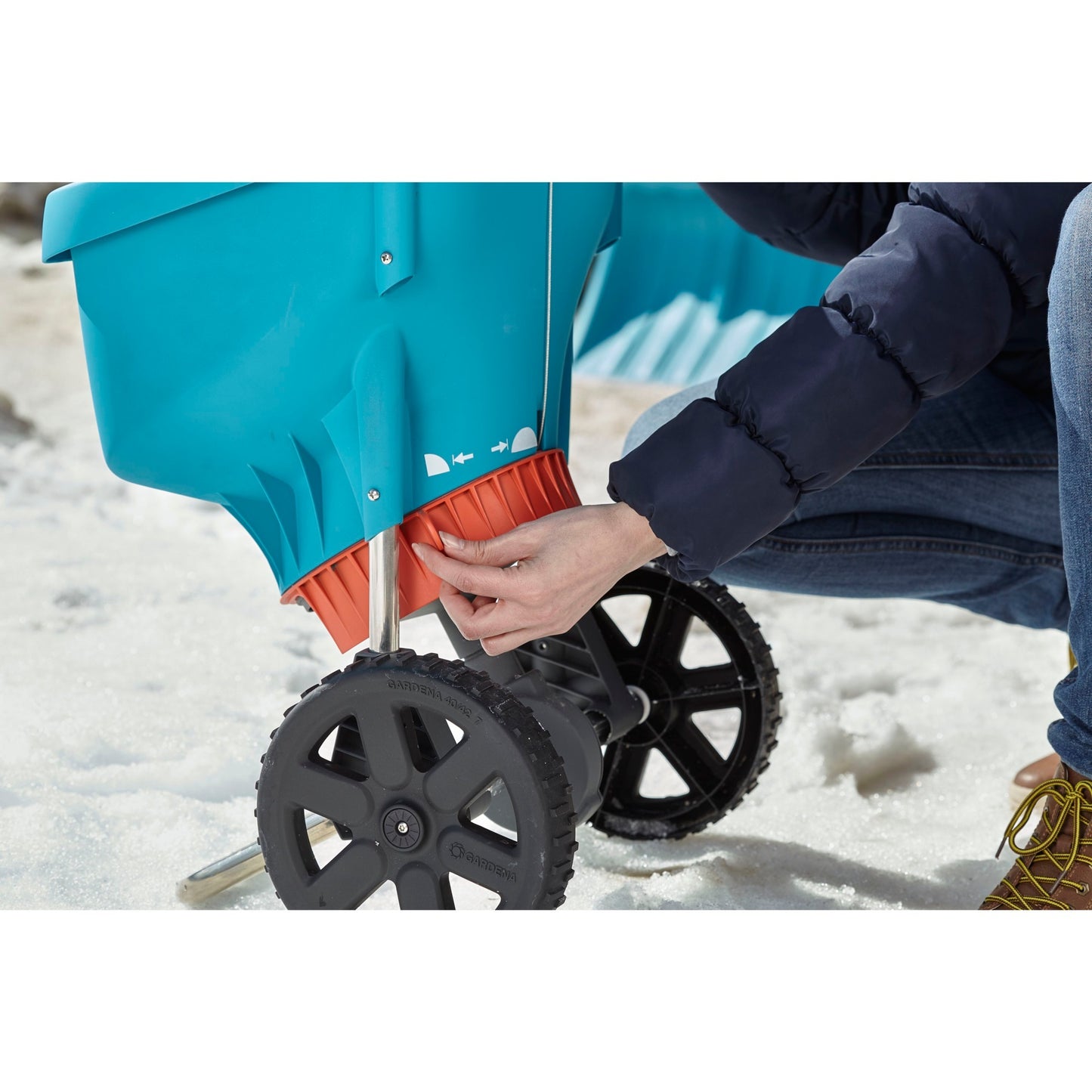 GARDENA strooiwagen xl strooiapparatuur (turquoise zwart, 436-20)