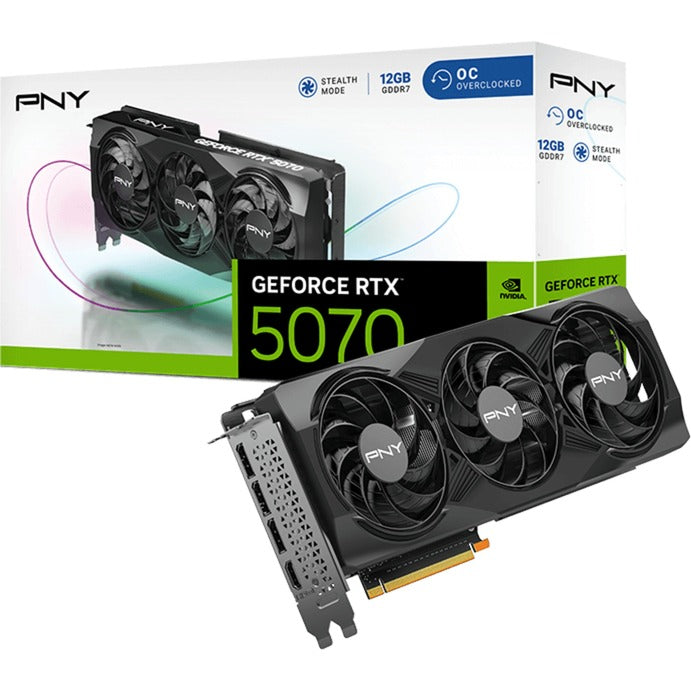PNY geforce rtx 5070 oc grafische kaart (dlss 4, 3x displayport, 1x hdmi 2.1)